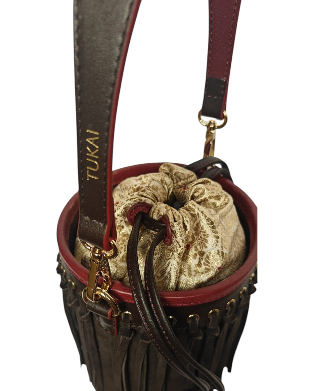 The Fringe Bucket (Bruma Teak -Colourblock)