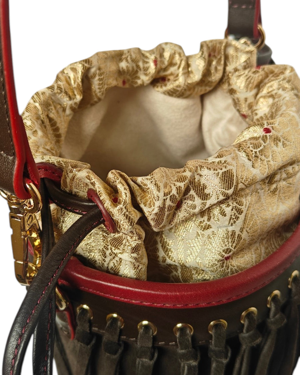 The Fringe Bucket (Bruma Teak -Colourblock)