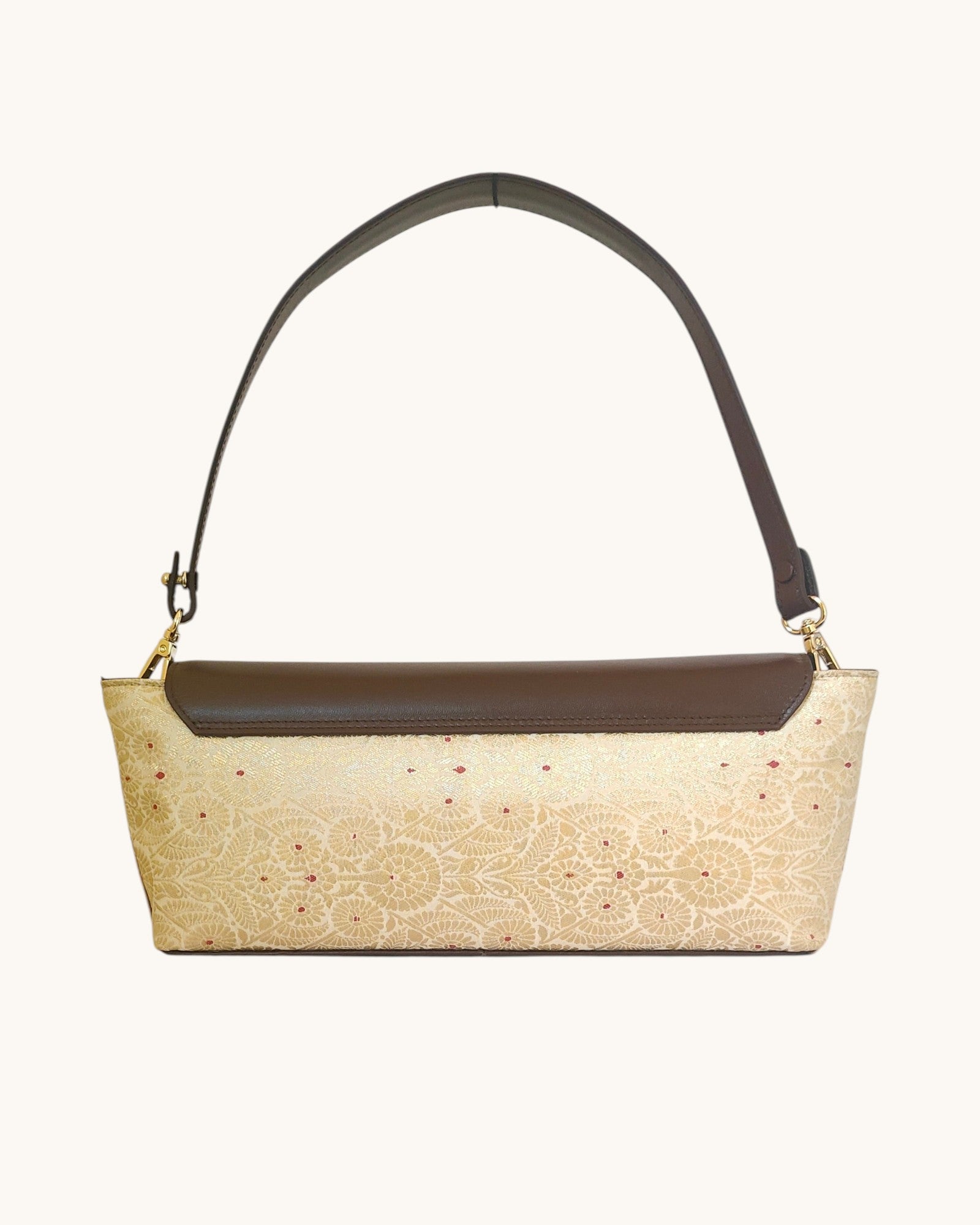 The Statement Baguette (Rum Raisin Leather x Ivory dust)