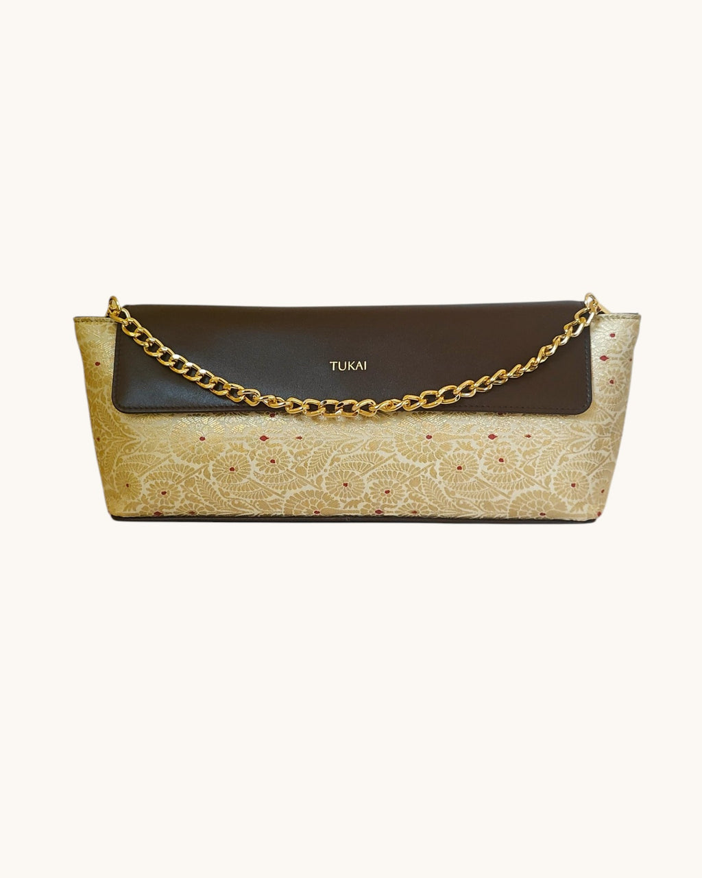 The Statement Baguette (Rum Raisin Leather x Ivory dust)