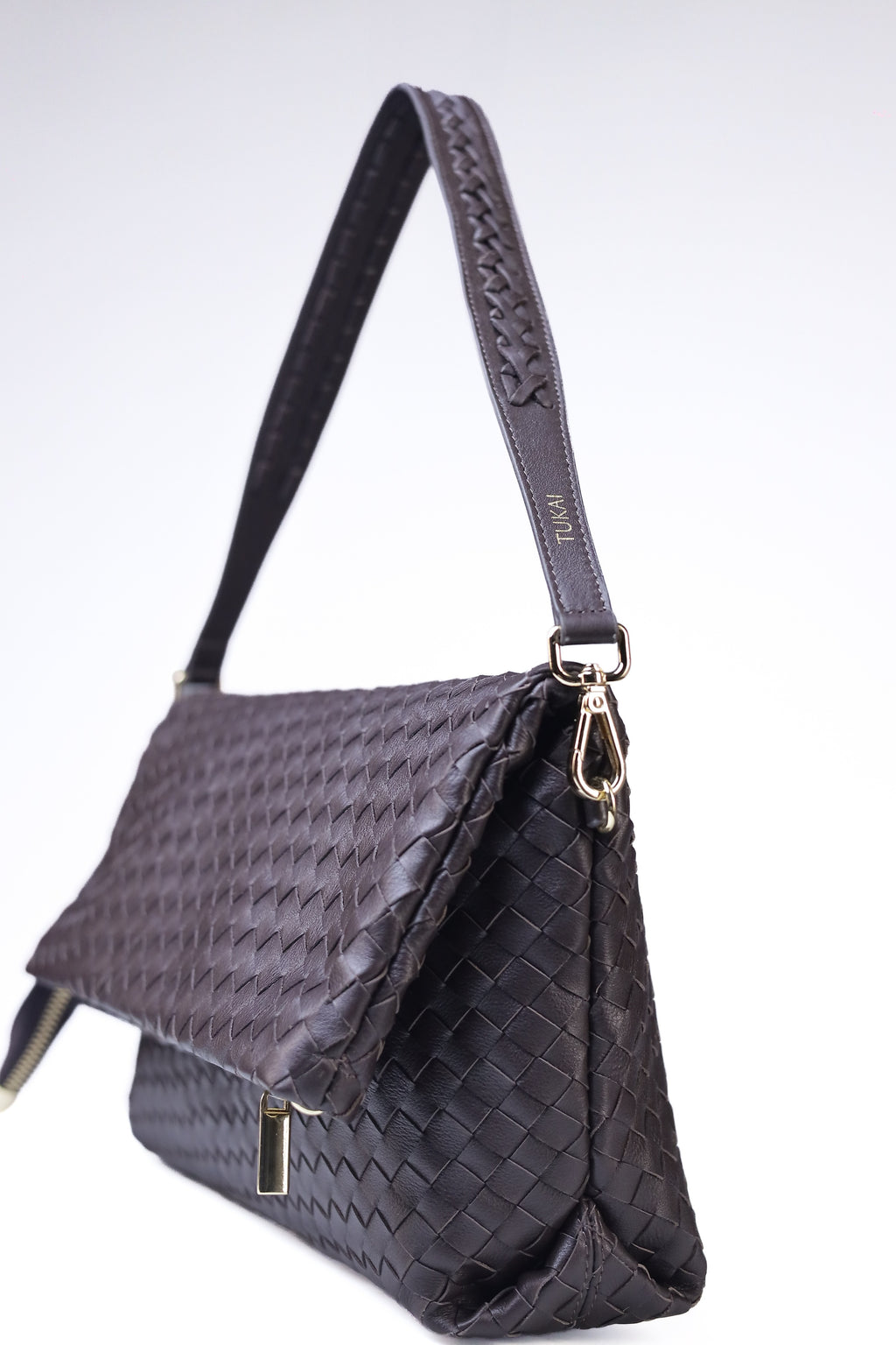 The Cushion Clutch (Vintage Brown)
