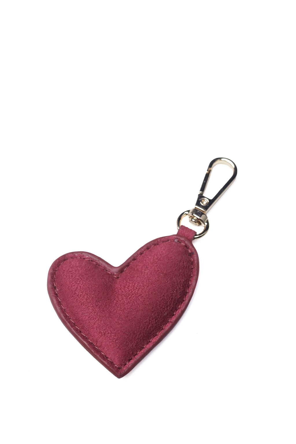 Single Heart Charm (Midnight Onyx & Red Faux Suede)