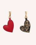 Heart Charms (Single By Choice - Midnight Onyx & Red Faux Suede)