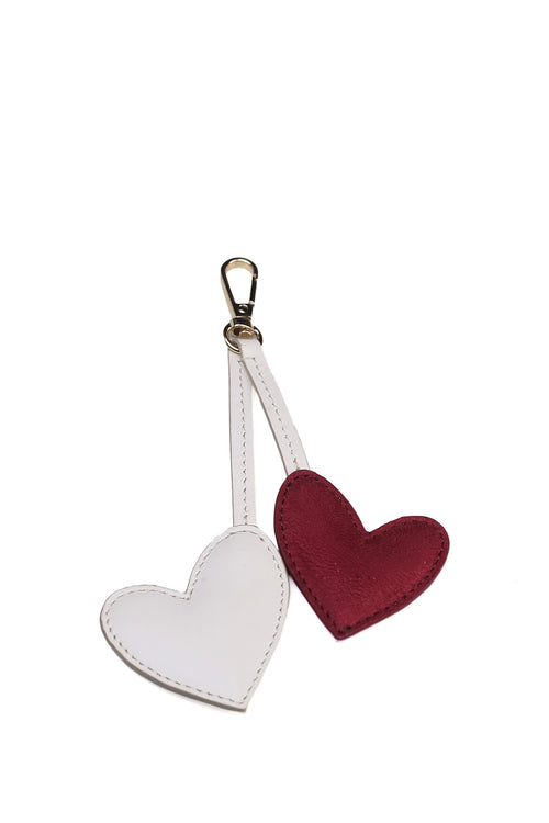 Dual Heart Charms (Ivory Dust, Ivory Banarasi, Midnight Onyx, Red Faux Suede)