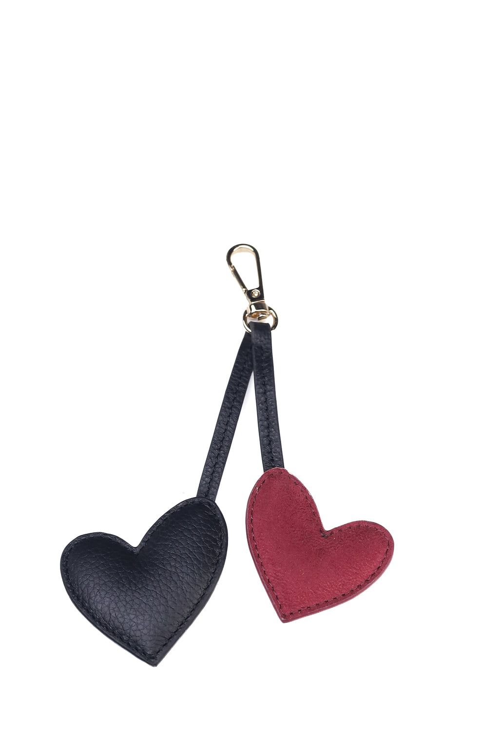 Dual Heart Charms (Midnight Onyx, Black Banarasi, Ivory Banarasi, Red Faux Suede)