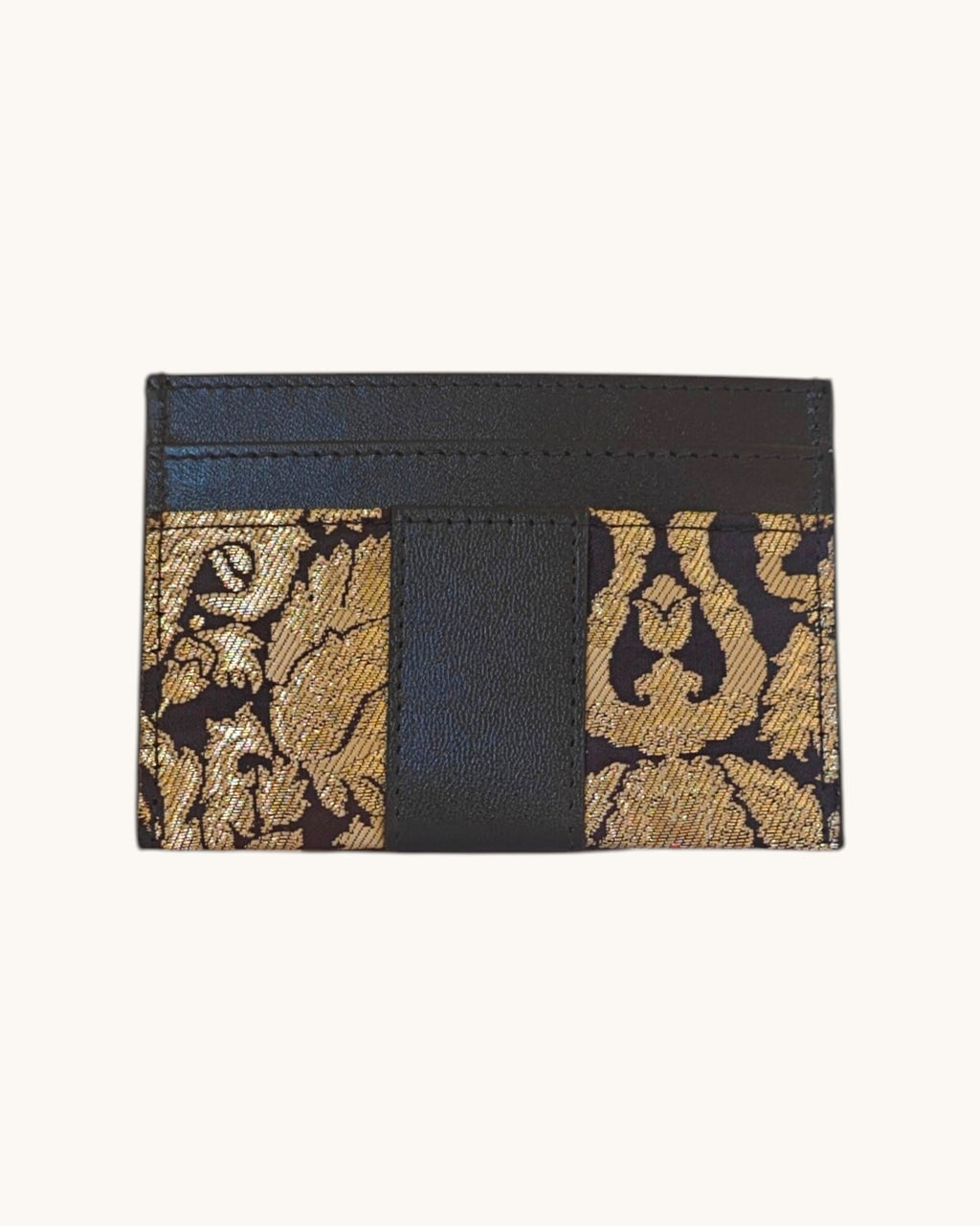 The RL Cardholder (Midnight Onyx & Banarasi Brocade)