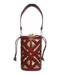 The Calcutta Cutwork Bucket (Bengal Rouge - Red)