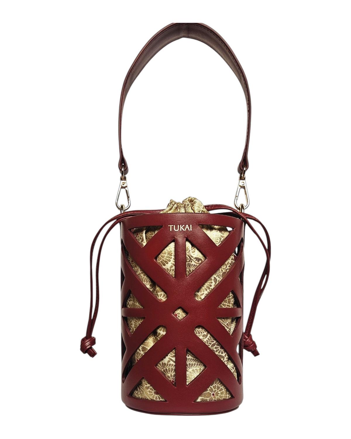 The Calcutta Cutwork Bucket (Bengal Rouge - Red)