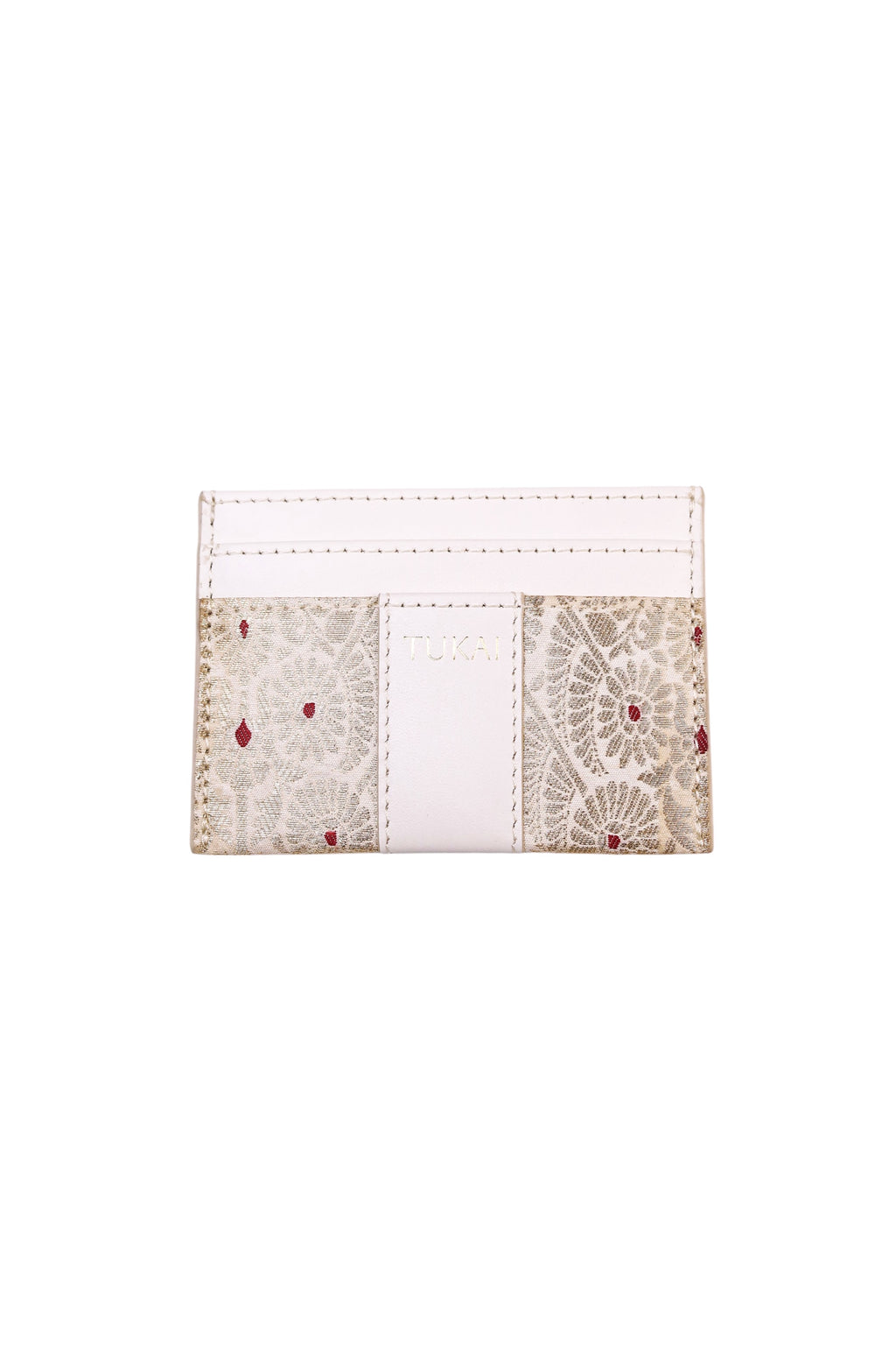The RL Cardholder (Ivory Banarasi/Leather)