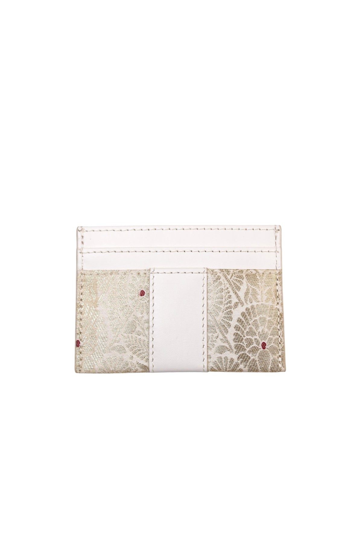 The RL Cardholder (Ivory Banarasi/Leather)